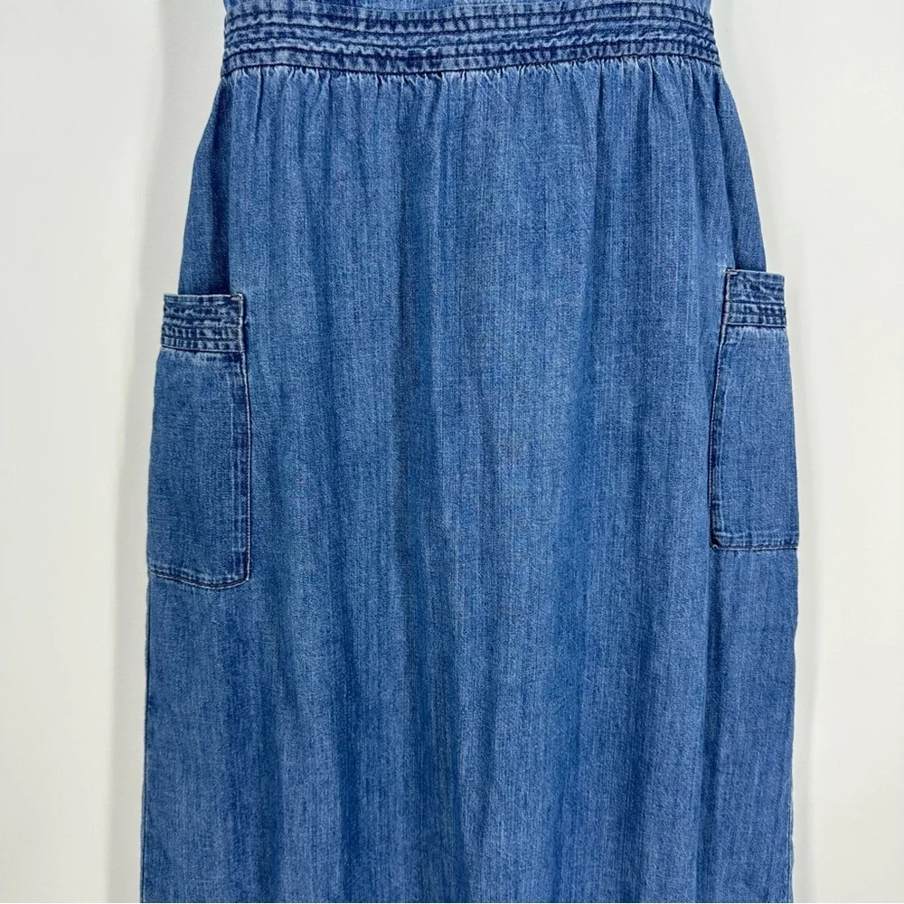 Madewell Blue Denim Midi Dress - Picture 5 of 10